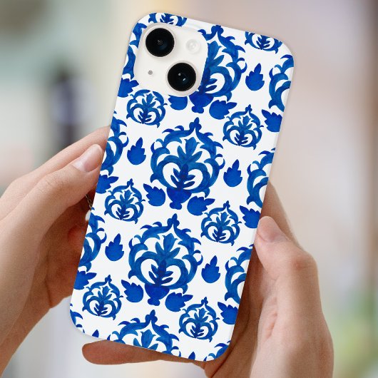 Coques Case-Mate iPhone Motif Toile de Jouy Bleu