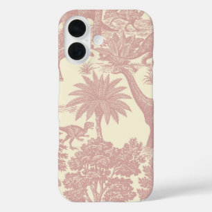 Coques iPhone 16 Motif Toile Dinosaure Vintage Jungle Préhistorique