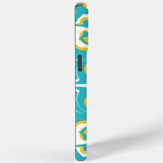 Coques Case-Mate iPhone Motif torride en Turquoise et Jaune (Verso / Droite)