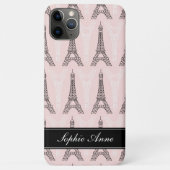 Coques Case-Mate iPhone Motif Tour Eiffel rose chic (Dos)