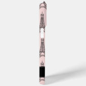 Coques Case-Mate iPhone Motif Tour Eiffel rose chic (Verso / Droite)