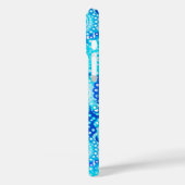 Coques Case-Mate iPhone Motif tourbillon fractal, bleu cobalt (Verso / Gauche)