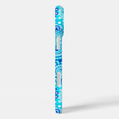 Coques Case-Mate iPhone Motif tourbillon fractal, bleu cobalt (Verso / Droite)