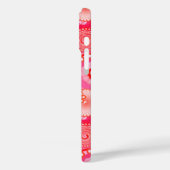 Coques Case-Mate iPhone Motif tourbillon fractal, rose, fuchsia, corail (Verso / Gauche)