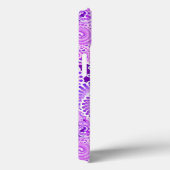 Coques Case-Mate iPhone Motif tourbillon fractal, tons violets (Verso / Droite)