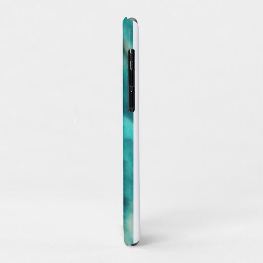 Coques Case-Mate iPhone Motif tourbillonnante en beige turquoise et clair (Dos/Gauche)