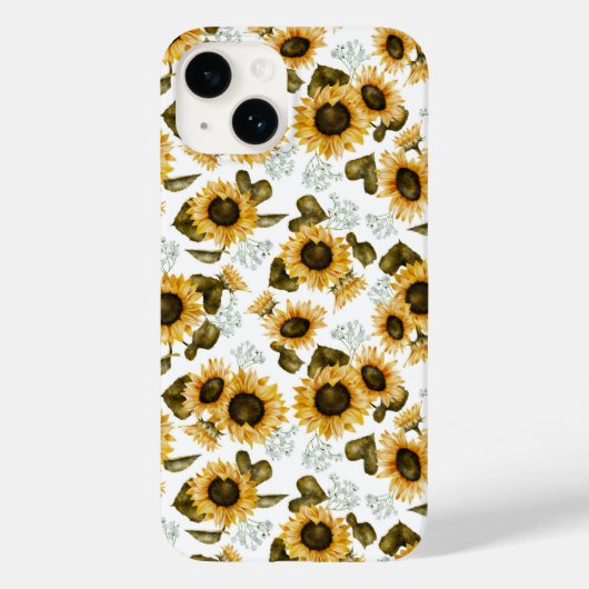 Coques Case-Mate iPhone Motif tournesol (Verso)