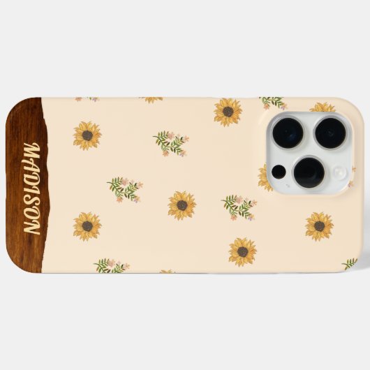 Coques Case-Mate iPhone Motif tournesol (Verso (horizontal))