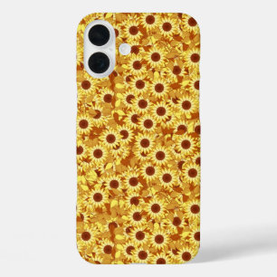iPhone 16 Plus Case Motif tournesol - or, jaune et marron