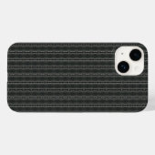 Coques Case-Mate iPhone Motif transparent en acier gris (Verso (horizontal))