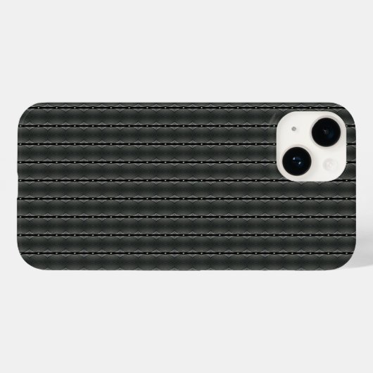 Coques Case-Mate iPhone Motif transparent en acier gris (Verso (horizontal))