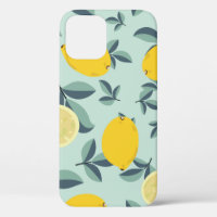 Motif transparent tropical avec citrons jaunes