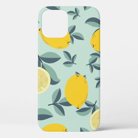 Coques Case-Mate iPhone Motif transparent tropical avec citrons jaunes (Verso)