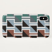 Coques Case-Mate iPhone Motif triange rétro et géométrique carré (Dos (Horizontal))