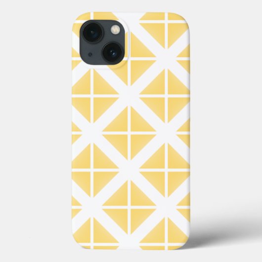Coques Case-Mate iPhone Motif triangle à la mode jaune (Verso)