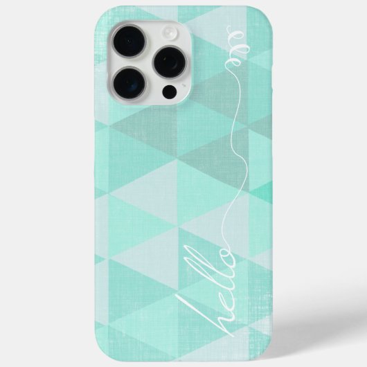 Coques Case-Mate iPhone Motif triangle Aqua Hipster Abstrait (Verso)