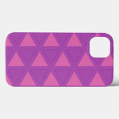 Coques Case-Mate iPhone Motif triangle violet moderne (Verso (horizontal))