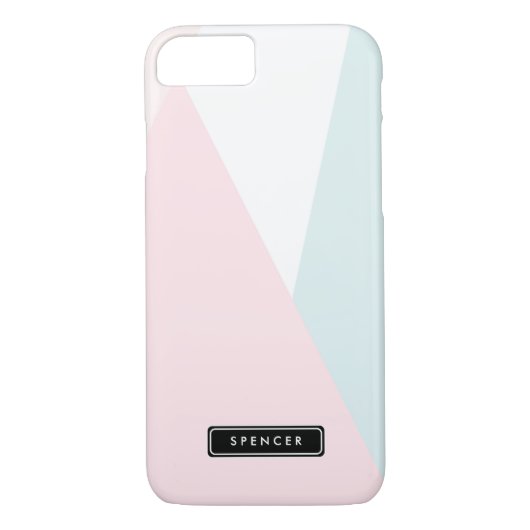 Coques Case-Mate iPhone Motif Triangles moderne | Pastel Personnalisé (Dos)