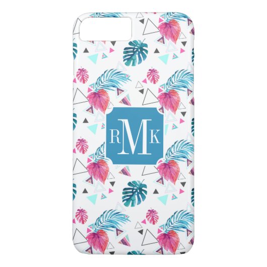 Coques Case-Mate iPhone Motif triangulaire de feuilles tropicales (Dos)