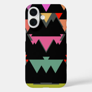 Coques iPhone 16 Motif triangulaire géométrique