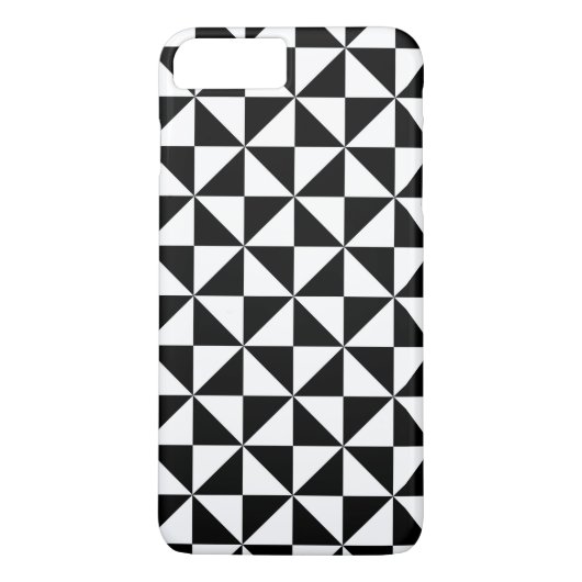 Coques Case-Mate iPhone Motif triangulaire noir et blanc (Dos)