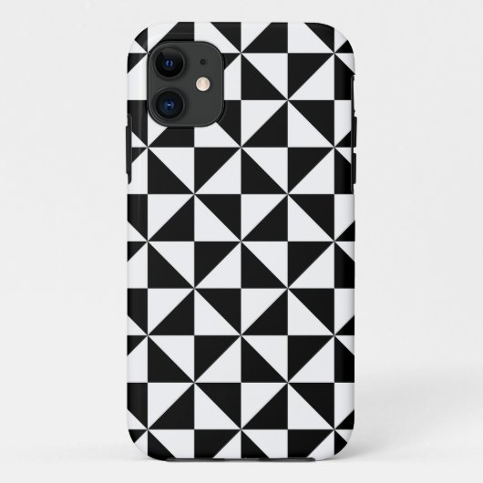 Coques Case-Mate iPhone Motif triangulaire noir et blanc (Dos)