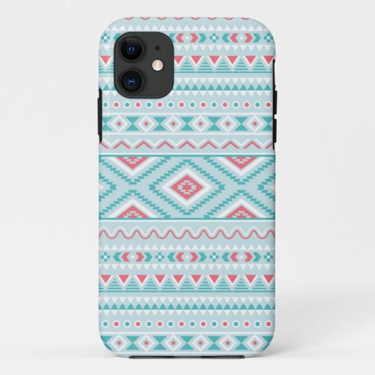 Coques Case-Mate iPhone Motif tribal Aztec Turquoise et rose (Dos)