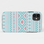 Coques Case-Mate iPhone Motif tribal Aztec Turquoise et rose (Dos (Horizontal))