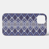 Coques Case-Mate iPhone Motif tribal bleu marine de surface (Verso (horizontal))