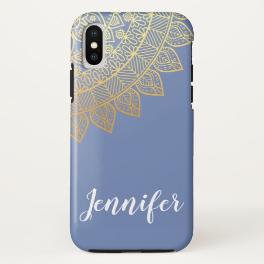 Coques Case-Mate iPhone Motif Tribal Chic 2 / Bleu (Dos)