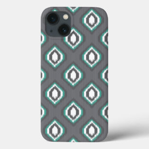 iPhone 13 Coque Motif tribal de ikat rétro géométrique