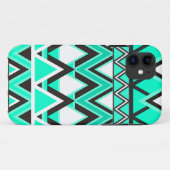 Coques Case-Mate iPhone Motif tribal de turquoise (Dos (Horizontal))