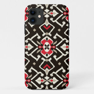 Case-Mate iPhone Case Motif tribal d'ikat rouge noir géométrique chic