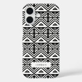 Coques Case-Mate iPhone Motif tribal en noir et blanc (Verso)