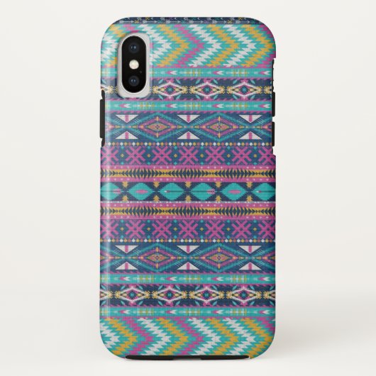 Coques Case-Mate iPhone Motif tribal géométrique coloré (Dos)