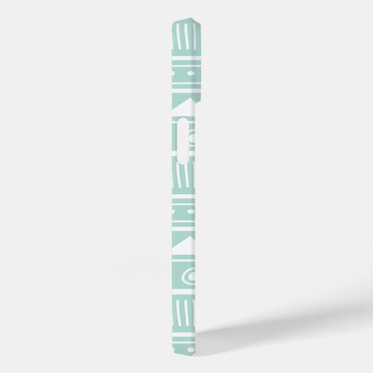 Coques Case-Mate iPhone Motif tribal Mint Aztec (Verso / Droite)