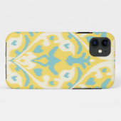Coques Case-Mate iPhone motif tribal turquoise de girly ikat (Dos (Horizontal))