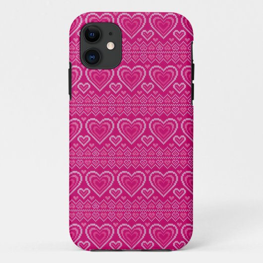 Coques Case-Mate iPhone Motif tricoté par Saint-Valentin 2 (Dos)