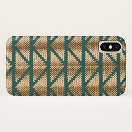 Coques Case-Mate iPhone Motif tricoté par style ethnique (Dos (Horizontal))