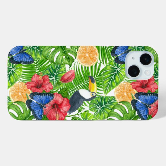 Coques Case-Mate iPhone Motif tropical (Verso (horizontal))