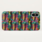 Coques Case-Mate iPhone Motif tropical abstrait de texture de néon (Dos (Horizontal))