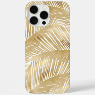 Coques iPhone 16 Pro Max Motif Tropical de feuille d'or moderne