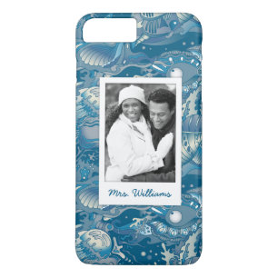 Coques Pour iPhone Motif tropical   de mer votre photo et nom