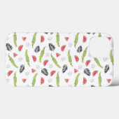 Coques Case-Mate iPhone Motif tropical de pastèque et de crocodile (Verso (horizontal))