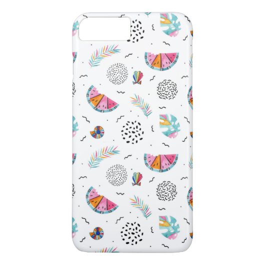 Coques Case-Mate iPhone Motif tropical d'été de style de Memphis (Dos)