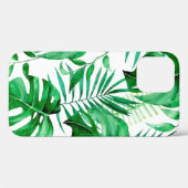 Coques Case-Mate iPhone Motif tropical feuille vert (Verso (horizontal))