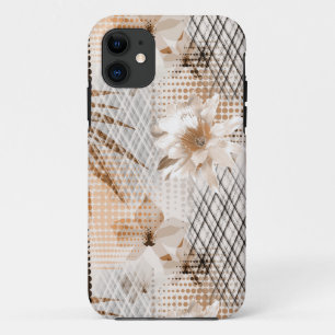 Case-Mate iPhone Case Motif tropical gris, beige.