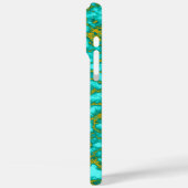 Coques Case-Mate iPhone Motif turquoise (Verso / Gauche)