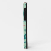 Coques Case-Mate iPhone Motif turquoise 2 d'hippocampe (Dos/Gauche)