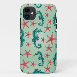 Coque Case-Mate Pour iPhone Motif turquoise 2 d'hippocampe